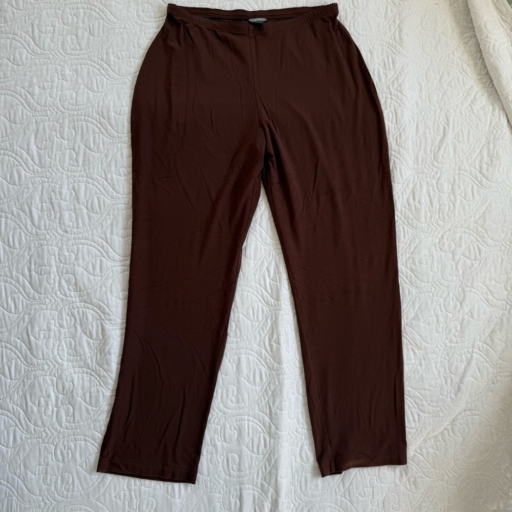 J. Jill Chocolate Pull-on‎ Elastic Waist Stretch Lounge Pants WM’s Large EUC